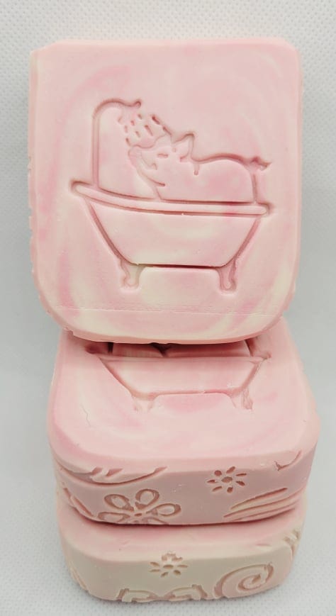 Pig in bathtub soap stamp – Lil Swatara SOAP LLC