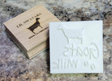 Full Goat and Words Goat Milk Soap Stamp