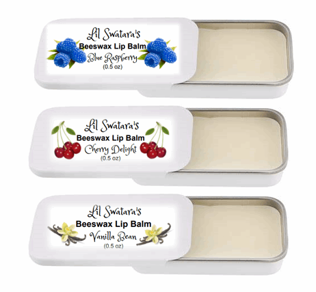 New! Beeswax Lip Balms Slide Tin 0.5oz (3.33 times the amount of a standard lip balm tube) Choose flavor!