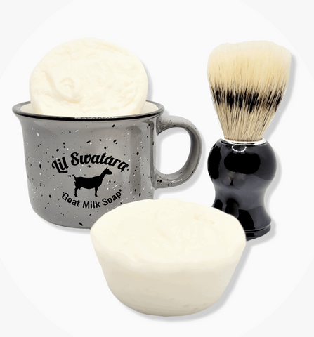 Lil Swatara SOAP LLC Unique Gift Baskets Shave kit! 2 discs, 1 Mug & Shave Brush too! OR CHOOSE DISCS ONLY!